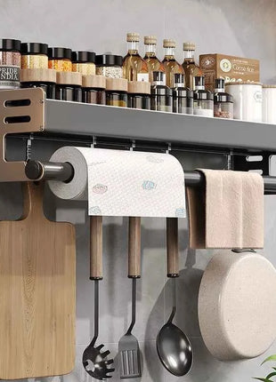 Portaspezie da Parete con Dispenser Olio e Aceto - Organizer Cucina
