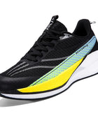 Men's breathable lace-up athletic shoes, comfortable for daily fitness, elastic jogging shoes, specialized for outdoor training.
