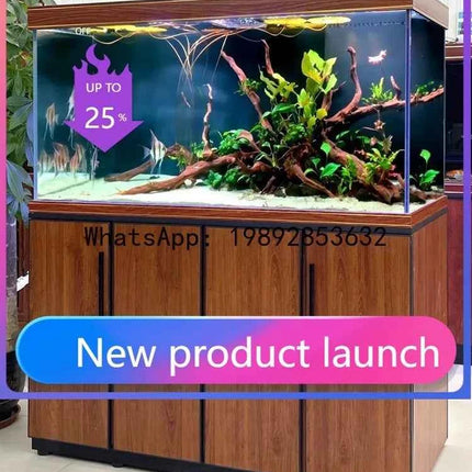 A2-26  Home Living Room Screen Aquarium Landscaping Full Set Ultra-clear Glass Large Medium Bottom Filter Fish Tank