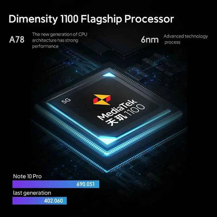Smartphone 5G Xiaomi Redmi Note 10 Pro Global ROM Dimensity 1100 Octa Core 120Hz 6.6" FHD + Display 64MP 128GB/256GB 5000mAh NFC