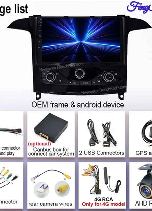 Car Radio Carplay Android 16 For Ford S Max S-MAX 2006-2015 For Ford Galaxy 2014 Bright black Auto Stereo Multimedia Player DPS