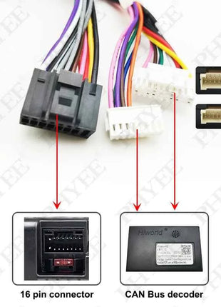 Decodificatore CAN Bus cablaggio 12 pin 24 pin, ritenzione display SWC Adattatore Android P&P 16 pin, per Renault Clio 4 Duster Sandero 2