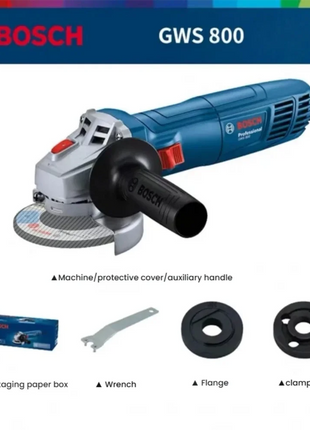 Bosch Professional: GWS 800 angle grinder with a back switch for cutting, grinding, and chasing concrete brick masonry stone