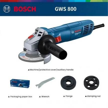 Bosch Professional: GWS 800 angle grinder with a back switch for cutting, grinding, and chasing concrete brick masonry stone