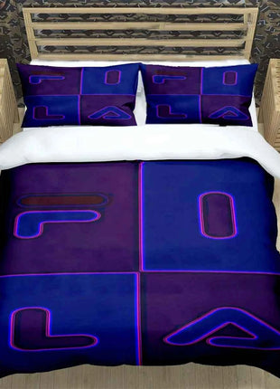Hot Logo Print Bedding Sets Bed Supplies Set  Comforter Set  Teens Girls Cartoon Twin Single Kid  F-Fila Luxury Gift