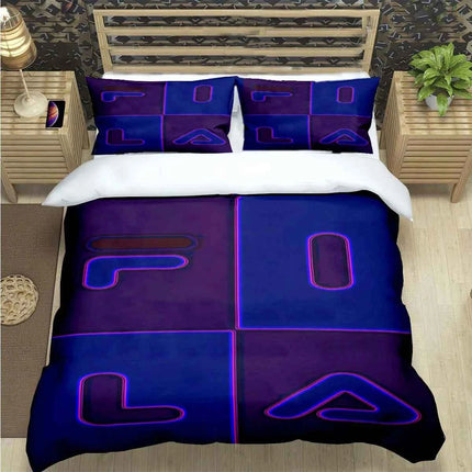 Hot Logo Print Bedding Sets Bed Supplies Set  Comforter Set  Teens Girls Cartoon Twin Single Kid  F-Fila Luxury Gift