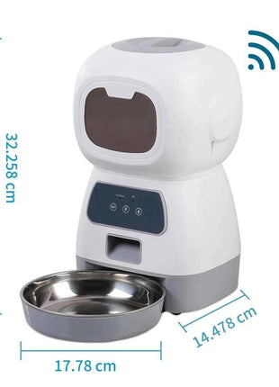 3.5L Automatic Pet Feeder For Cats WiFi Smart Swirl Slow Dog Feeder With Voice Recorder Large Capacity Timing Cat Food Dispenser