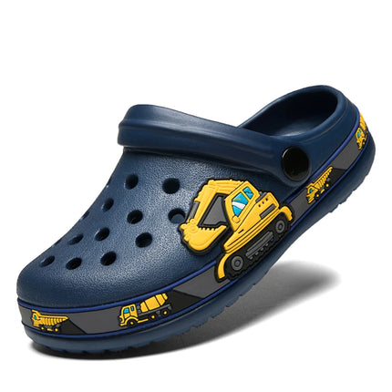 Zoccoli per Bambini, Scarpe da Giardino, Sandali Piatti da Spiaggia per Bambini e Bambine con Unicorno e Dinosauro, Ciabatte Antiscivolo Estive con Fori