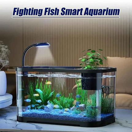 Aquarium Kit Small Betta Fish Tank For Beginners Desktop Beginner Aquarium Household Fish Bowl For Betta Tortoise Frog