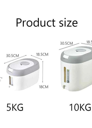 XIAOGUI 5KG/10KG Rice Dispenser Kitchen Organizer And Storage Container Home Box Cereal Jar Botes Cocina Almacenaje Alimentos