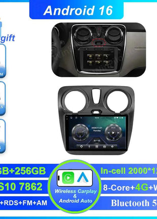Android 16 Car For Renault Dokker Lodgy Dacia 2012 - 2020 Auto Radio Multimedia Player Android Auto Carplay Navigation GPS Wifi