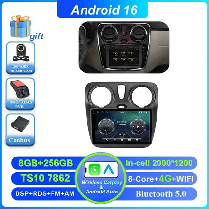 Android 16 Car For Renault Dokker Lodgy Dacia 2012 - 2020 Auto Radio Multimedia Player Android Auto Carplay Navigation GPS Wifi