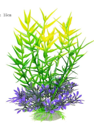 Artificial Aquarium Decor Plants Water Weeds Ornament Aquatic Fish Tank Simulation Grass Flower Decoration Accessories