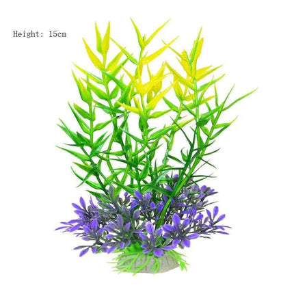 Artificial Aquarium Decor Plants Water Weeds Ornament Aquatic Fish Tank Simulation Grass Flower Decoration Accessories