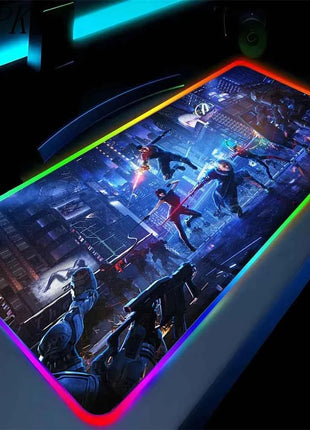 Black Mouse Pad Asus Rgb Gaming Mause Mat Anime Mats Gamer Rug Pc Xxl Cute Pads Large Game Keyboard Carpet Backlight Mousepad