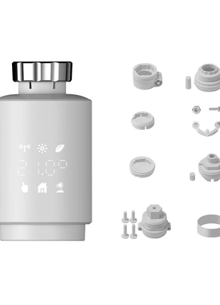GIRIER TRV ZigBee Valvola termostatica per radiatore Tuya Termostato per radiatore intelligente Regolatore di temperatura programmabile Funziona con Alexa