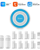PGST WiFi Alexa Tuya Smart Life Home Alarm Security System Kit Set Home Automation Alarm Security Protection Door Motion Sensor