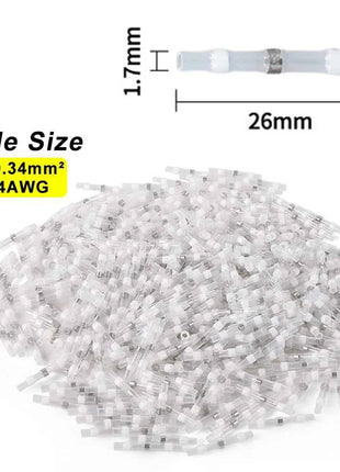 Waterproof Solder Seal Heat Shrink Tube Sleeves Electrical Wire Connector Butt Splice Terminals Heat Shrinkage Cable Connectors