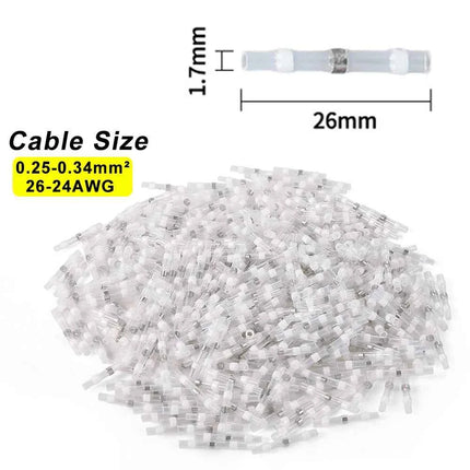 Waterproof Solder Seal Heat Shrink Tube Sleeves Electrical Wire Connector Butt Splice Terminals Heat Shrinkage Cable Connectors
