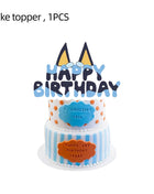 Nuovo cartone animato Cani Decorazione festa di compleanno Set completo Kit Cane blu Buon compleanno Piatti Tovaglioli Tazze Articoli per la tavola Bomboniera per bambini