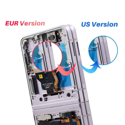 Per Samsung Z Flip 3 F926/F9260 Display LCD di qualità TFT Touch Screen con telaio Digitizer Assembly compatibile con Z Flip3