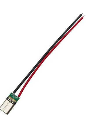 2/5/10 Pezzi Connettore USB Tipo C 10cm a 2 Pin Maschio e Femmina per Saldatura, Presa di Ricarica USB-C per Porte di Ricarica di Telefoni Cellulari