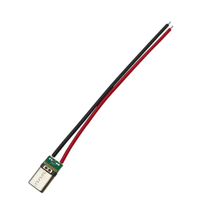 2/5/10 Pezzi Connettore USB Tipo C 10cm a 2 Pin Maschio e Femmina per Saldatura, Presa di Ricarica USB-C per Porte di Ricarica di Telefoni Cellulari