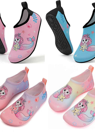 Scarpe da spiaggia per bambini Pantofole da interno per pavimenti morbidi per bambini Calzini da nuoto per lo snorkeling Pantofole per bambini antiscivolo per la casa a piedi nudi per ragazzi e ragazze
