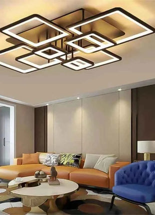 Lampade Moderne per Soggiorno, Lampadario LED Nordico Nero per Camera da Letto e Studio, Illuminazione per Sala da Pranzo, Apparecchi di Illuminazione per Interni