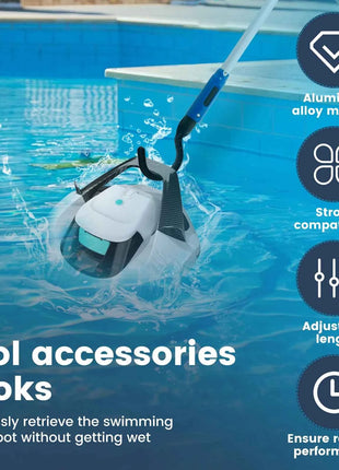 Gancio per palo per pulizia piscina robot Gancio per recupero piscina in plastica staccabile Accessori per gancio per palo telescopico per robot aspirapolvere per piscina