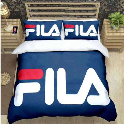 Hot Logo Print Bedding Sets Bed Supplies Set  Comforter Set  Teens Girls Cartoon Twin Single Kid  F-Fila Luxury Gift