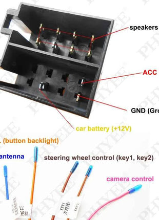10 pezzi adattatore per cablaggio a 16 Pin connettore ISO connettore 16 P accessori elettronici per Auto cavo 12V per autoradio Android 2 Din