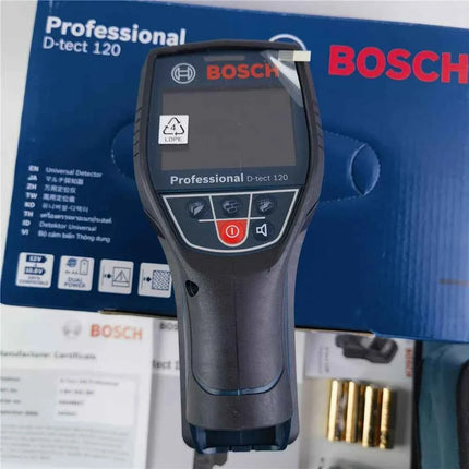 Bosch D-tect 120 Professional Metal Detector Intuitive Radar Scanner  For Almost All Materials High-precision Wall Detector