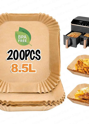 Baking Paper for Hot Air Fryer Cosori 8.5L, Cookwise 9L, Non-Stick Liners for Cosori CAF-R901-AEU, 2 Chambers Fryers Accessories