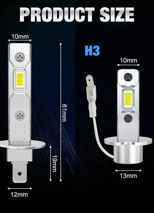 H1 H3 H7 LED Headlight Bulb Mini 60W 20000LM CSP for Car Headlamp Fan Light Auto Diode Fog Lamps 12V 6000K Automobile