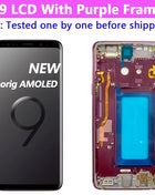 Display AMOLED per SAMSUNG Galaxy S9 G960 Display Touch Screen Digitizer Assembly G960F/DS OLED LCD con sostituzione del telaio