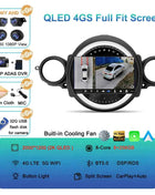 Android16 Radio Qled For BMW MINI Cooper R56 R60 2007 - 2014 Car intelligent systems Navigation GPS Carplay Android auto WIFI+5G