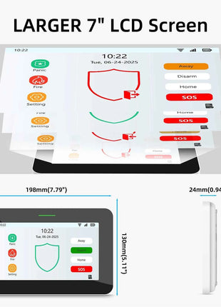 CPVAN Wireless WiFi Tuya Sistema di allarme domestico intelligente Antifurto domestico Allarme di protezione di sicurezza Kit fai da te Allarme Batteria incorporata da 5000 mAh