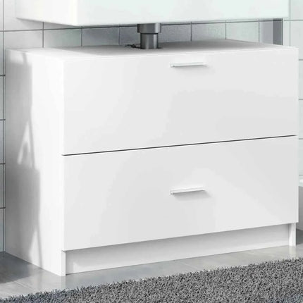 White sink cabinet 78x37x59 cm engineered wood Modern Design Stylish Bathroom Storage Cabinet sturdy structure Furniture sets