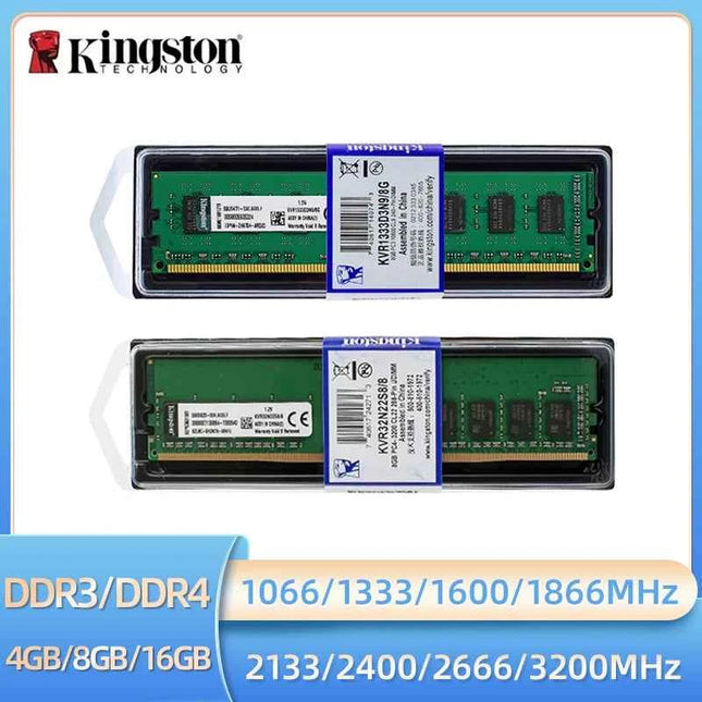 Kingston Memoria Ram DDR3 4GB 8GB 1066 1333 1600 1866MHZ DDR4 16GB 2133 2400 2666 3200MHz Desktop Memory Non-ECC DIMM Memory Ram