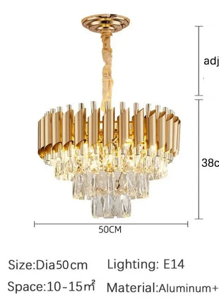 Lampada a sospensione in cristallo di lusso Lustro Decorazioni per la casa Lampadario a soffitto Sala da pranzo moderna Cucina Camera da letto Soggiorno Luci a sospensione