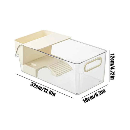 Turtle Tank Turtle Cage Clear Area Habitat with Basking Stage for Crayfish Crabs Gecko Amphibians Fishes Small Pets Enclosure
