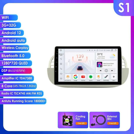 4G 8Core Android Car radio GPS Stereo For Fiat 500 2007-2014 Multimedia Video player 2DIN Autoradio DSP Carplay 7862 Head Unit