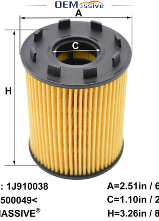 Filtro olio per Fiat Panda Idea Punto Qubo Suzuki Splash Ford Ka 2008 2009 2010 2011 2012 2013 2014 2015 2016 2017 2018 1248cc