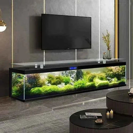 cc182l TV Cabinet Fish Tank Tea Table Integrated Aquarium Living Room Home Super White Glass Fish Globe