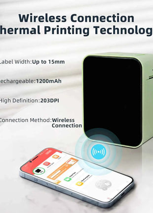 MarkLife P15 Thermal Label Printer Mini Portable Wireless Bluetooth-compatible Labeling Sticker Machine for Home Office