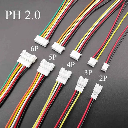 5/10 paia Micro JST PH2.0 Maschio Femmina Spina Jack Cavo Connettore PH 2.0mm Terminali Filo 100mm 200mm 26AWG