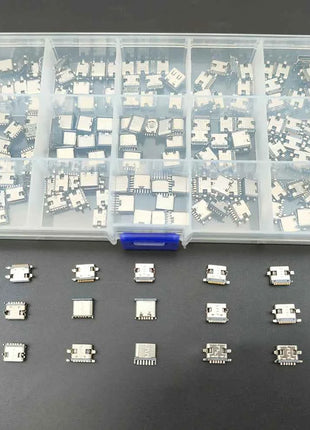 150 Pz/scatola 15 Modelli USB Tipo C Porta di Ricarica Dock Connettore 6/16Pin USB-C Presa PCB Martinetti di Saldatura Del Telefono Mobile Kit di Riparazione FAI DA TE