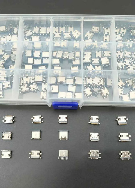 150 Pz/scatola 15 Modelli USB Tipo C Porta di Ricarica Dock Connettore 6/16Pin USB-C Presa PCB Martinetti di Saldatura Del Telefono Mobile Kit di Riparazione FAI DA TE