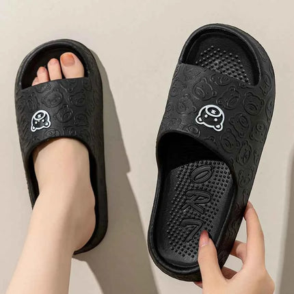 Pantofole estive per bambini Indoor Cute Bear Print Antiscivolo Suola morbida Squisite scarpe genitore-figlio Scarpe comode per il tempo libero per la casa